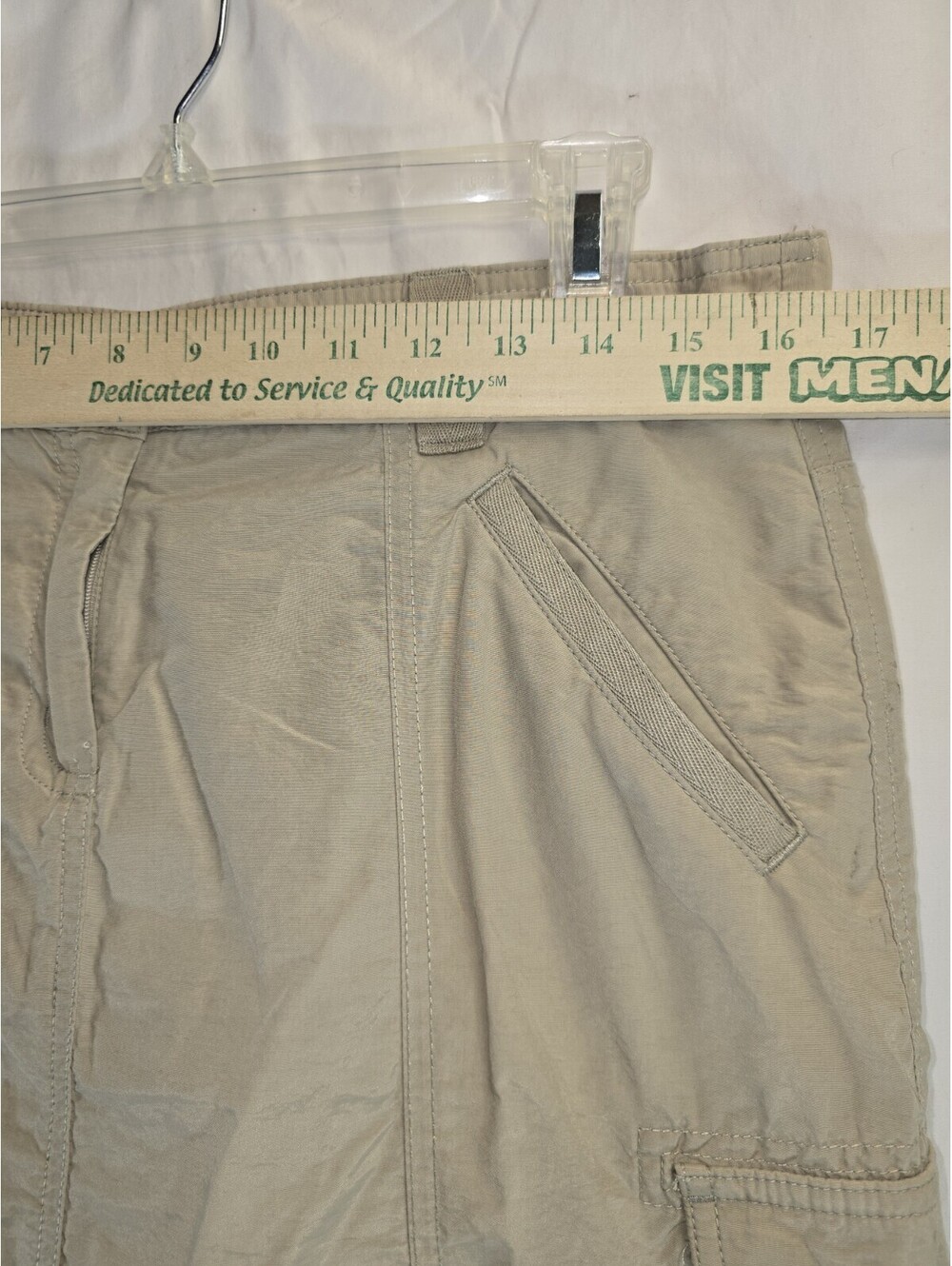Lands' End Women's Khaki Cargo Skirt Size 10 Cotton Nylon Blend - Picture 2 of 6